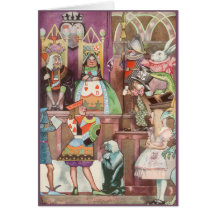 Vintage Alice in Wonderland, Queen of Hearts Greeting Card
