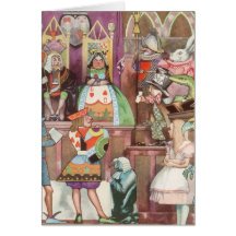 Vintage Alice in Wonderland, Queen of Hearts Card