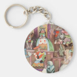 Vintage Alice in Wonderland, Queen of Hearts Key Chains