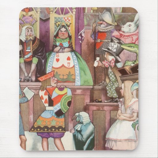 Vintage Alice in Wonderland, Queen of Hearts Mousepads