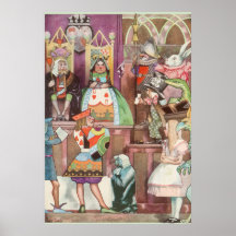 Vintage Alice in Wonderland, Queen of Hearts Poster