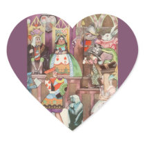 Vintage Alice in Wonderland Heart Stickers