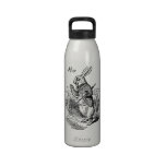 Vintage Alice in Wonderland the White Rabbit Watch Water Bottle