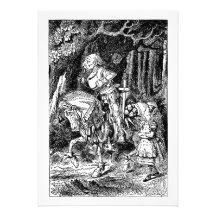 Vintage Alice in Wonderland White Knight and Alice Personalized Invites