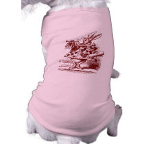 Vintage Alice in Wonderland White Rabbit Pet Shirt