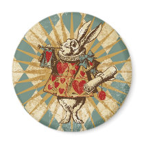 Vintage Alice White Rabbit Fridge Magnets