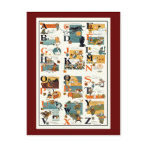 Vintage Alphabet Chart ABC Teachers Teaching gifts Postcards