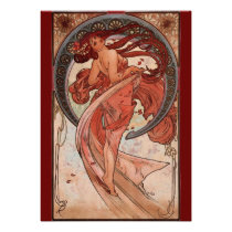 Vintage Alphones Mucha Dance Invitations invitations