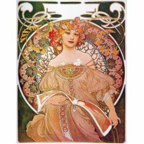 Vintage Alphonse Maria Mucha Art Photo Sculptures