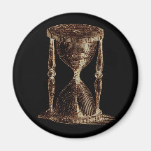 Vintage Altered Light Steampunk Alchemy Hourglass Fridge Magnet