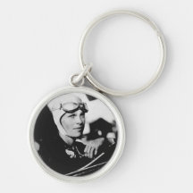 Vintage Amelia Earhart Photo Keychains