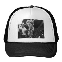 Vintage Amelia Earhart Photo Portrait Mesh Hat