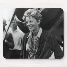 Vintage Amelia Earhart Photo Portrait Mouse Pad