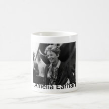 Vintage Amelia Earhart Photo Portrait Mugs