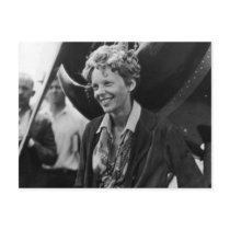 Vintage Amelia Earhart Photo Portrait Post Card