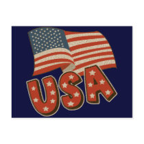 Vintage America Flag Postcards