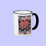 Vintage American cycling race ad mugs