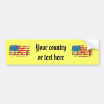 VINTAGE AMERICAN FLAG BUMPER STICKERS