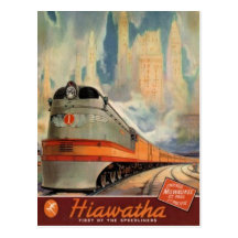 Vintage American Railway, USA - Post Card