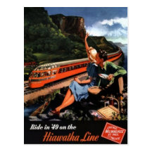 Vintage American Railway, USA - Post Cards