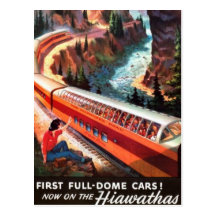Vintage American Railway, USA - Postcard