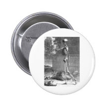 Vintage anatomy drawing, side view, skeleton buttons