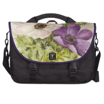 Vintage Anemone Flowers Bags For Laptop