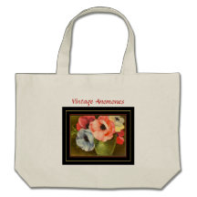 Vintage Anemones in Green Vase Bags