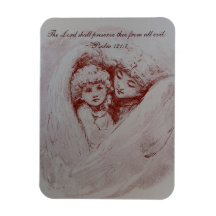 Vintage Angel Art Psalms Flexible Magnets