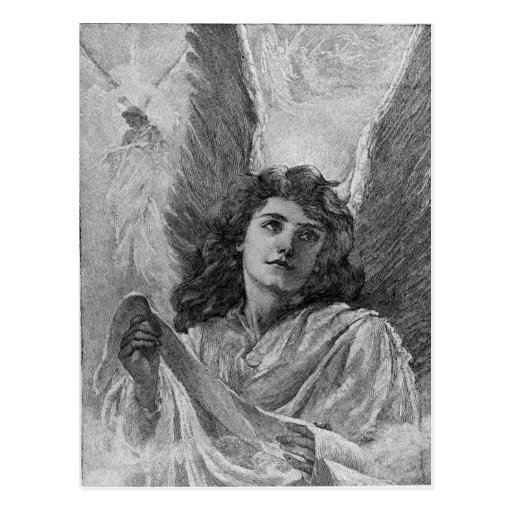 Vintage Angel Christmas Greetings Postcard