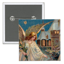 Vintage Angel Pinback Buttons