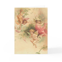vintage angels greeting card