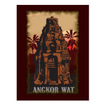 Vintage Angkor Wat Postcard