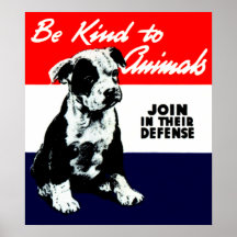 Vintage Animal Kindness Poster