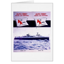 Vintage Ann Arbor Railroad Car Ferry Lake Michigan Cards