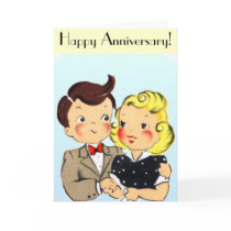 Vintage Anniversary Couple Greeting Card