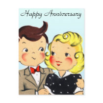 Vintage Anniversary Couple Post Cards