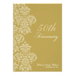 Vintage Anniversary Party Custom Invitation (gold)