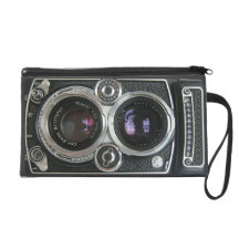 Vintage Antique Camera Case Cover Wristlets