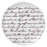 Vintage Antique Handwriting plates