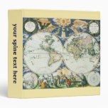 Vintage Antique Old World Map by Pieter Goos, 1666 Binder
