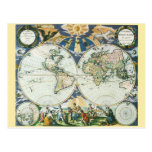 Vintage Antique Old World Map by Pieter Goos, 1666 Postcard