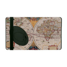 Vintage Antique Old World Map Design Faded Print iPad Folio Case