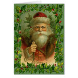 Vintage-Antique Santa Christmas Greeting Card
