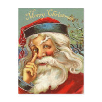 Vintage Antique Santa Christmas Postcard