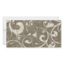 Vintage Antique Swirls Cream Custom Photo Card
