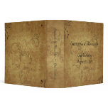 Vintage Antique Teastain Swirl Wedding Binders