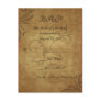 Vintage Antique Teastain Swirl Wedding RSVP Reply Postcards