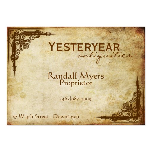 Vintage Antiques Victorian Business Card Template
