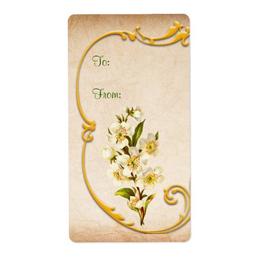 Vintage Apple Blossom Gift Labels